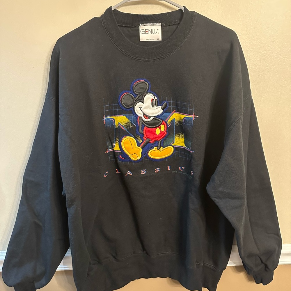 Vintage 90s Unisex Black Mickey Mouse Crewneck sweatshirt #disney
